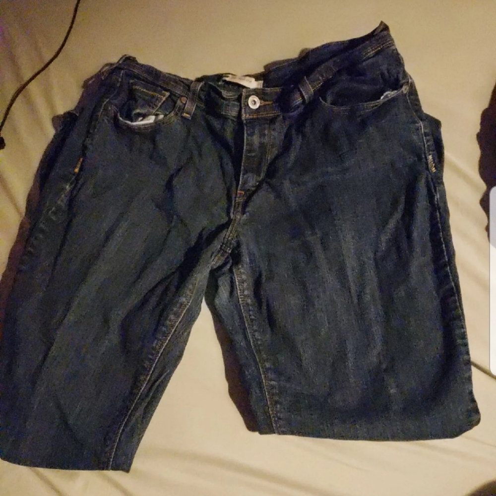 Boot cut blue jeans